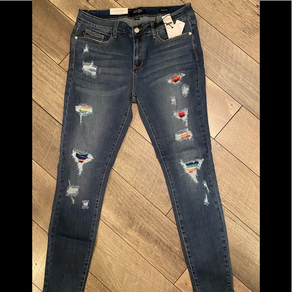 NWT Serape Skinny Jeans - Picture 6 of 7